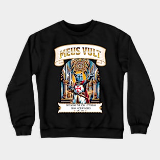 Meus Vult - Crusader Cat Crewneck Sweatshirt